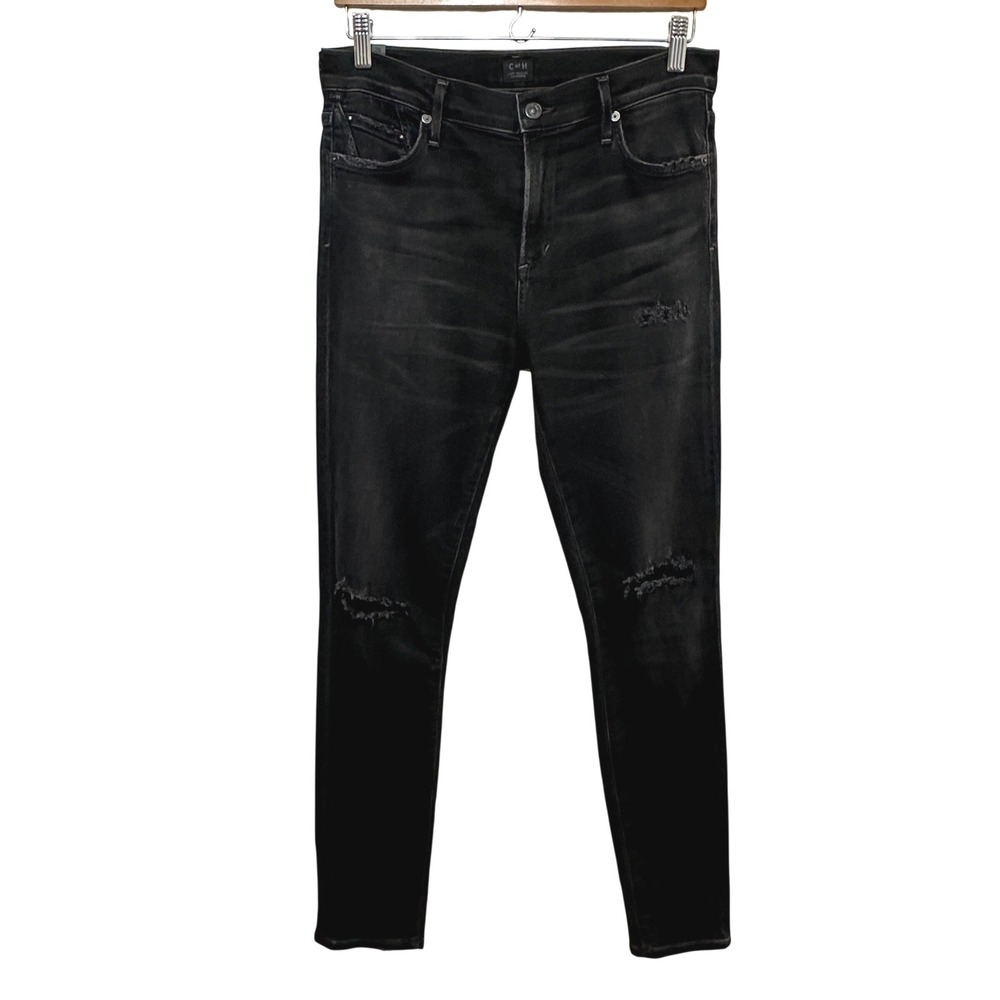 Citizens of Humanity Rocket High Rise‎ Skinny Jeans Women 29 Black Denim Grunge